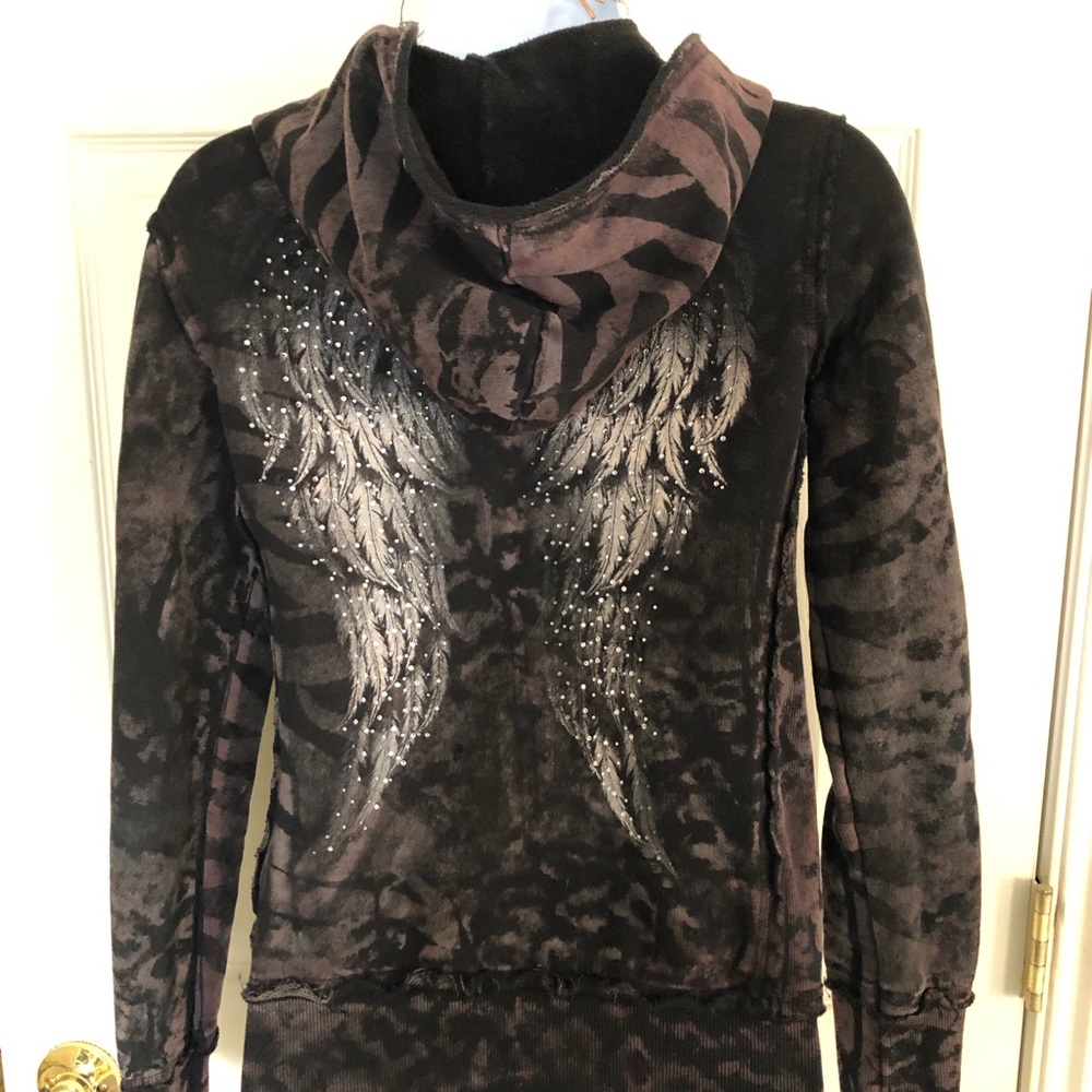 Sinful brand black zip up hoodie Size XS